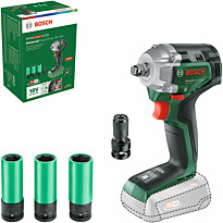 Akkuiskumutterinväännin Bosch UniversalImpactDrive 18V-350 Solo, 18V, ilman akkua + hylsysarja