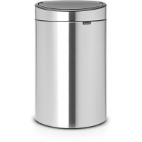 Roska-astia Brabantia Touch Bin, 40L, Matt Steel Fingerprint Proof