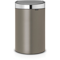 Roska-astia Brabantia Touch Bin, 40L, Platinum-Steel