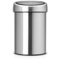 Roska-astia Brabantia Touch Bin, 3L, Matt Steel