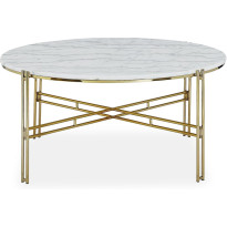 Sohvapöytä Concept 55 Ponza 100cm pyöreä marmori messinki/valkoinen
