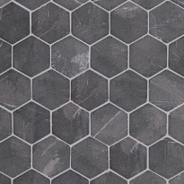 Marmorimosaiikki Qualitystone Hexagon Gray, verkolla, 60 x 60 mm