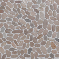 Luonnonkivimosaiikki Qualitystone Sliced Pebble Asian Tan, Interlock, verkolla, 300x300 mm