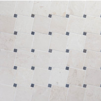 Marmorimosaiikki Qualitystone Diagonal White-Gray, verkolla, 100x100/20x20 mm