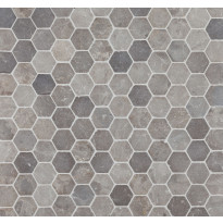 Mosaiikkilaatta Qualitystone Hexagon Light Grey, 60x60mm