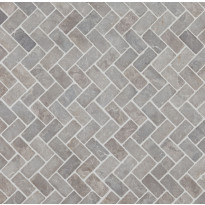 Mosaiikkilaatta Qualitystone Herringbone Light Grey, 30x60mm