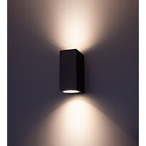 LED-seinävalaisin FTLight Diva, GU10, IP44, musta, Verkkokaupan poistotuote
