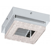 LED-katto-/seinävalaisin Eglo Fradelo, 120x120mm, kromi, kristalli 95655