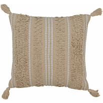 Koristetyyny tupsuilla Eglo Living Chevery, 45x45cm, kerma/beige