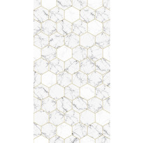 Paneelitapetti PhotowallXL Hexagon Motif, 1.50x2.79m, valkoinen