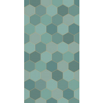 Paneelitapetti PhotowallXL Hexagon Motif, 1.50x2.79m, vihreä