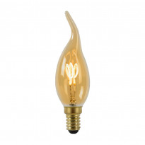 LED-lamppu Lucide filamentti E14, Ø3.5cm, himmennettävä, 3W, 2200K, amber