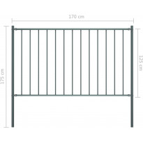 Aitapaneeli tolpilla, jauhemaalattu teräs, 1.7x1.25m, antrasiitti