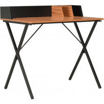 Työpöytä musta ja ruskea 80x50x84 cm