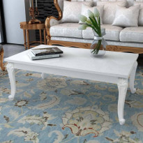 Sohvapöytä 115x65x42 cm korkeakiilto valkoinen