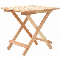 Kokoontaitettava sivupöytä täysi pähkinäpuu 50x50x49 cm