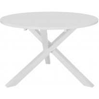 Ruokapöytä valkoinen 120x75cm mdf