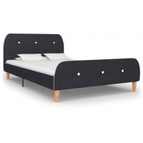 Sängynrunko Simple, tummanharmaa kangas, 120x190 cm