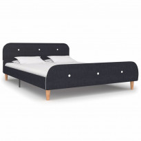 Sängynrunko Simple, tummanharmaa kangas, 135x190 cm