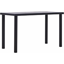 Ruokapöytä musta ja betoninharmaa 120x60x75 cm mdf