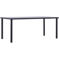 Ruokapöytä musta ja betoninharmaa 180x90x75 cm mdf