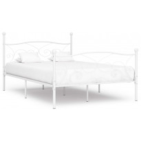 Sängynrunko sälepohjalla valkoinen metalli 120x200 cm