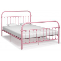 Sängynrunko pinkki metalli 120x200 cm