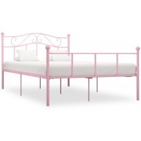 Sängynrunko pinkki metalli 160x200cm