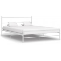 Sängynrunko Basic, valkoinen metalli, 140x200 cm