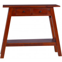 Konsolipöytä klassinen ruskea 90x30x75 cm täysi mahonki