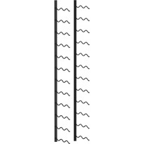 Seinäkiinnitteinen viinipulloteline 24 pullolle musta rauta