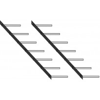 Seinäkiinnitteinen viinipulloteline, 14-pullolle, 2 kpl, metalli