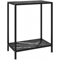 Konsolipöytä musta 60x35x75 cm karkaistu lasi