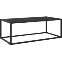 Sohvapöytä musta mustalla lasilla 100x50x35 cm