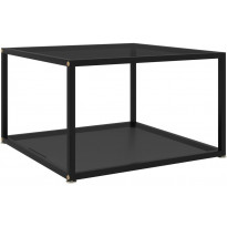 Sohvapöytä musta 60x60x35 cm karkaistu lasi