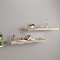 Kelluvat seinähyllyt 2 kpl tammi 90x23,5x3,8 cm mdf