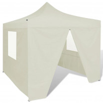 Pop-up teltta kokoontaitettava, seinillä, 3x3m, kerma