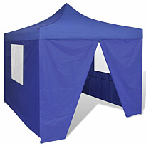 Pop-up teltta kokoontaitettava, seinillä, 3x3m, sininen, Verkkokaupan poistotuote