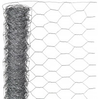 Metalliverkko kuusikulmainen, 1x10m, 40mm, galvanoitu teräs