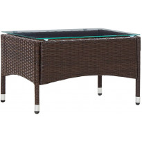 Sohvapöytä, 60x40x36 cm, ruskea polyrottinki