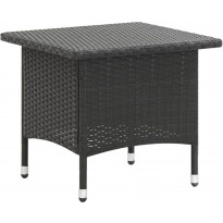 Teepöytä musta 50x50x47 cm polyrottinki