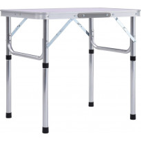 Retkipöytä 60x45cm, alumiini, valkoinen