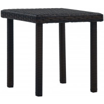 Puutarhapöytä, 40x40x40 cm, ruskea polyrottinki