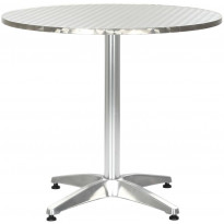 Puutarhapöytä, hopea, 80x70 cm, alumiini