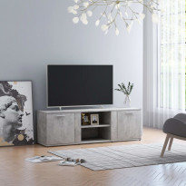 Tv-taso betoninharmaa 120x34x37cm lastulevy