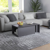 Sohvapöytä harmaa 150x50x35 cm lastulevy