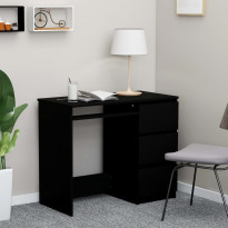 Työpöytä musta 90x45x76 cm lastulevy