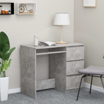 Työpöytä betoninharmaa 90x45x76 cm lastulevy