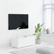 Tv-taso valkoinen 80x34x30 cm lastulevy