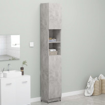 Kylpyhuonekaappi betoninharmaa 32x25,5x190 cm lastulevy